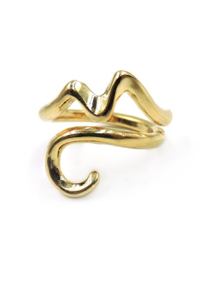 Anello Golfo di Napoli in Argento Placcato Oro