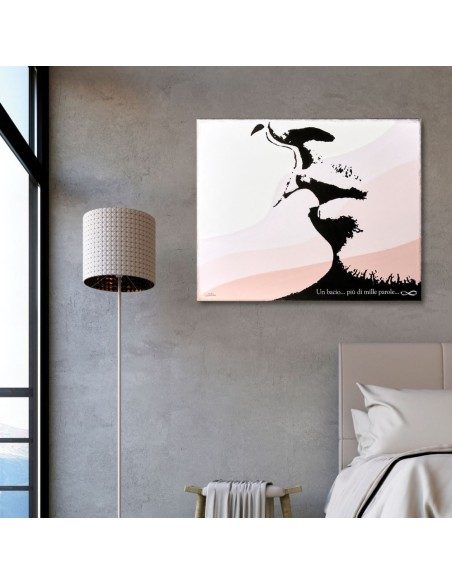 Un Bacio Più di Mille Parole Quadro Decorativo