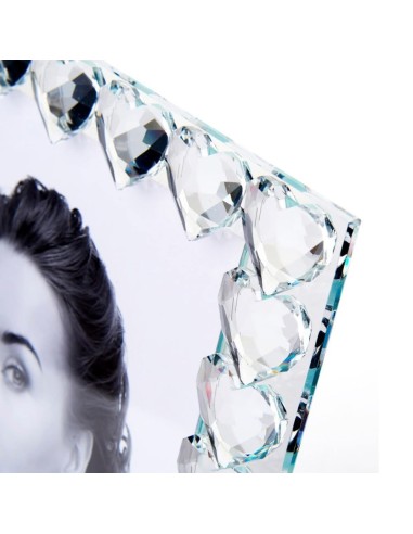 Hearts Crystal Picture Frame 