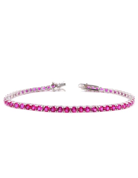 Bracciale Tennis Uomo Donna in Argento 925 Rodiato con Zirconi