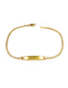Armband mit Personalisierbarer Platte aus 9 Karat Gold