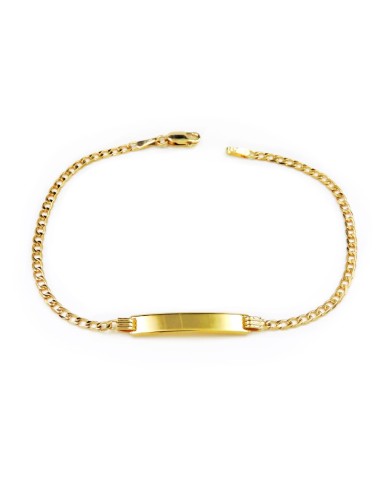 9K Gold Customizable Tag Bracelet