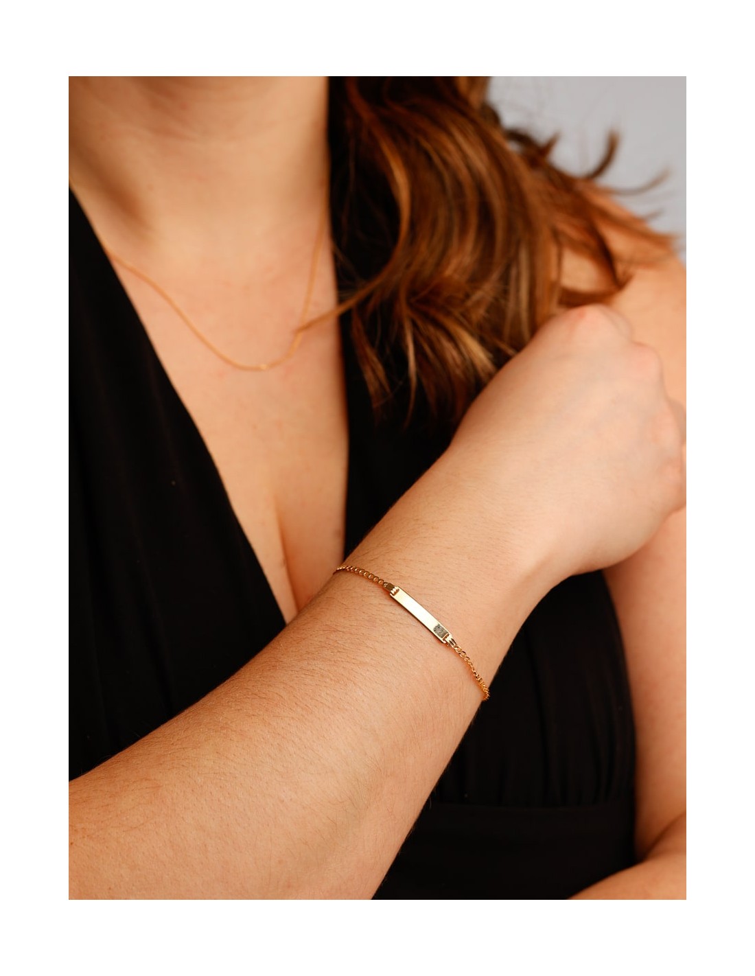 Bracciale neonato Stroili in oro giallo con targhetta