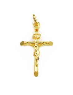 9K Gold Classic Crucifix Pendant Unoaerre