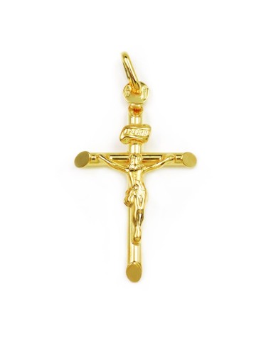 9K Gold Classic Crucifix Pendant Unoaerre