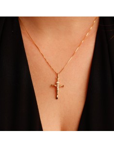 9K Gold Classic Crucifix Pendant Unoaerre 2