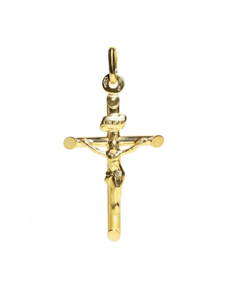 9K Gold Classic Crucifix Pendant Unoaerre