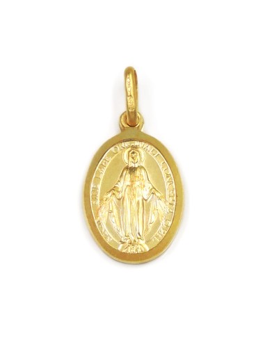 Medaille Unserer Lieben Frau von Lourdes aus 9 K Gold Unoaerre