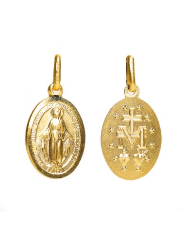 Medaglia Miracolosa Madonna di Lourdes in Oro 9...