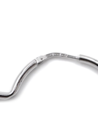  925 Sterling Silver Heart Hoop Earrings 
