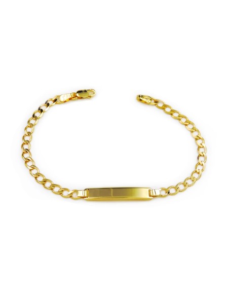 Armband mit Personalisierbarer Platte aus 9 K Gold