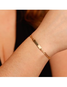 Customizable  9K Gold Tag Bracelet 2