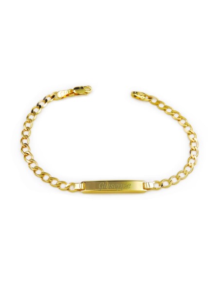 Customizable  9K Gold Tag Bracelet