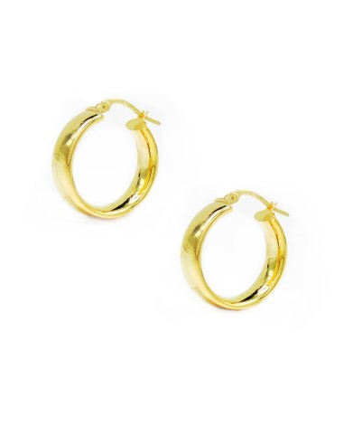 9K Gold Creolen Weiches Flaches Fass
