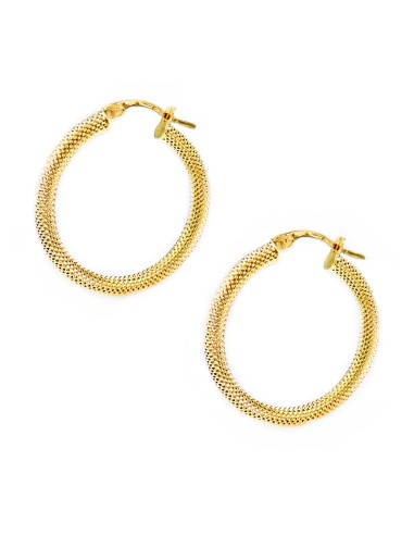 9K Gold Creolen Gepunktet