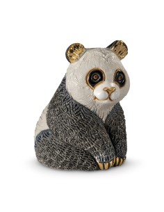 Pandajunges Sitzt Keramikskulptur De Rosa Rinconada 2