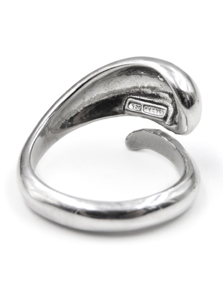 925 Sterling Silver Horn Ring 