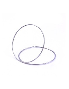 Sterling Silver Large Hoop Earrings 