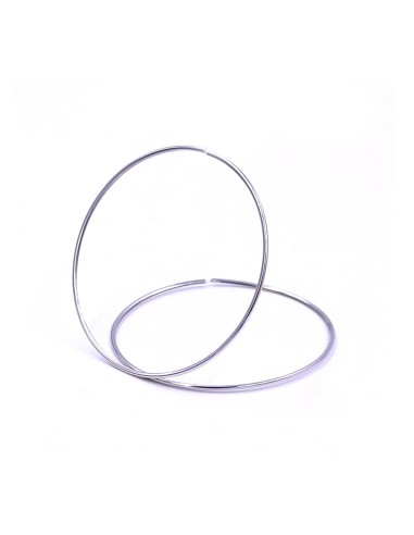 Sterling Silver Large Hoop Earrings 