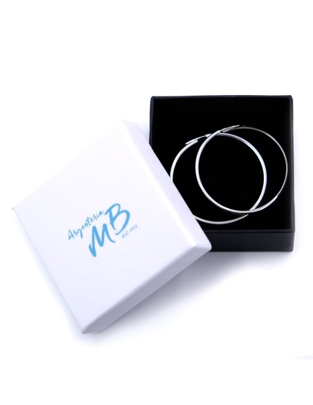 Sterling Silver Large Hoop Earrings 