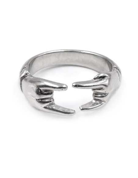 Silberner Hörner-Abergläubischer Ring