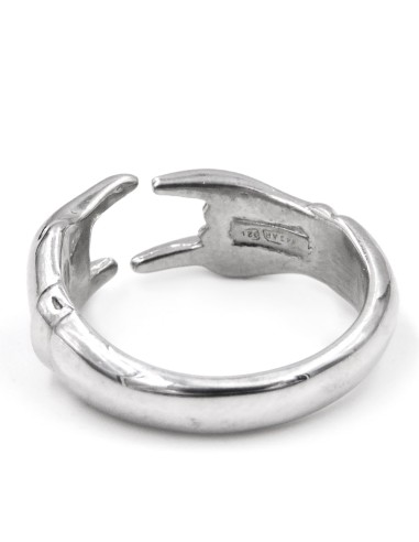 Silberner Hörner-Abergläubischer Ring