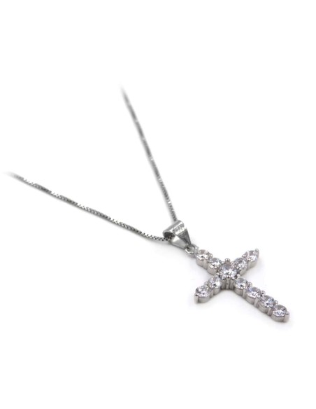 Collana in Argento con Croce Zirconata