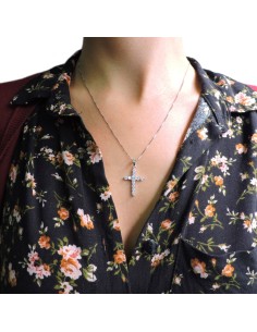 Collana in Argento con Croce Zirconata 2