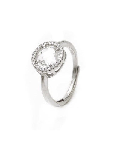 Anello in Argento 925 con Pietra Tonda 