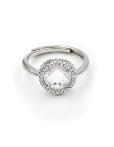 925 Sterling Silver Ring with Round Stone