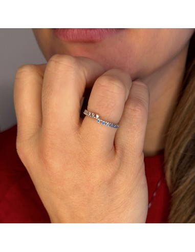 925 Sterling Silver Ring with White and Light...