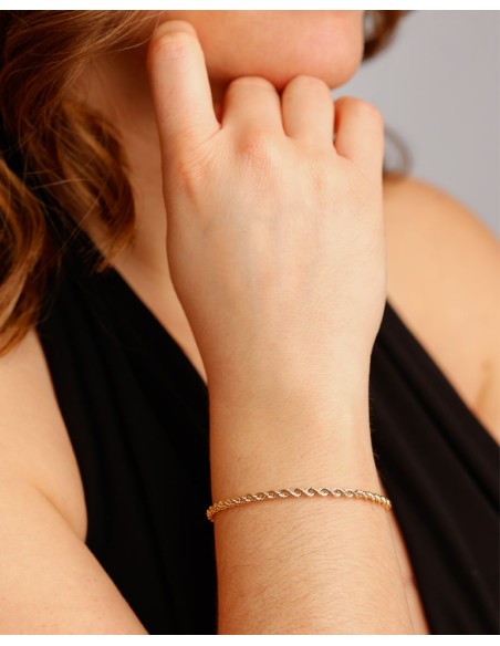 9K Gold Rope Bracelet Unoaerre