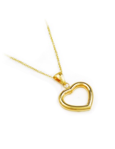 Collana con Ciondolo Cuore  in Oro 9 Carati...