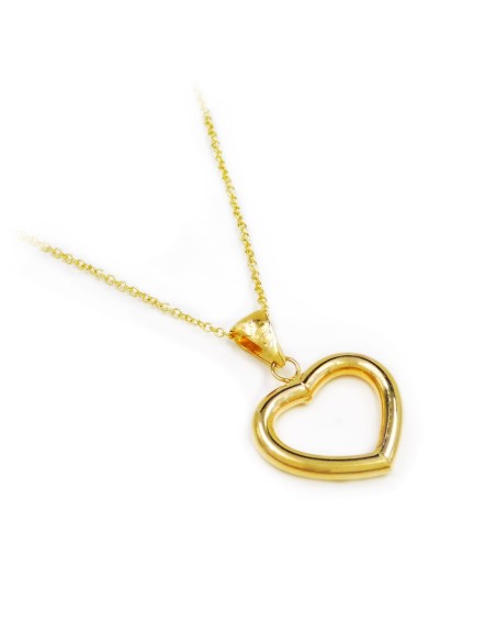 9K Gold Halskette mit Herzanhänger Unoaerre