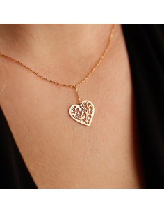 9K Gold Lebensbaum-Herz-Halskette Unoaerre 2