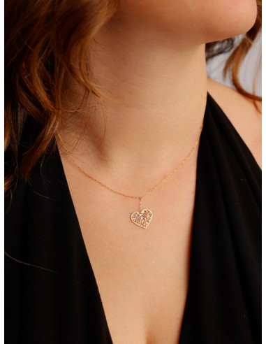 Collana con Cuore Traforato Albero della Vita...