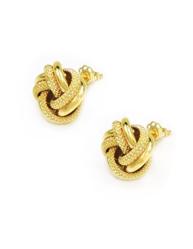Knotenohrringe aus 9 Karat Gelbgold Poliert und...