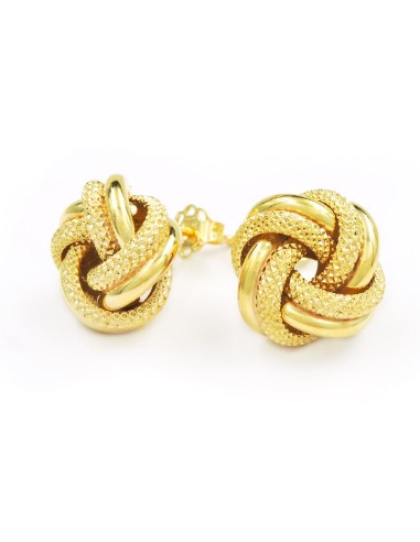 9K Yellow Gold Knot Earrings Polished and...