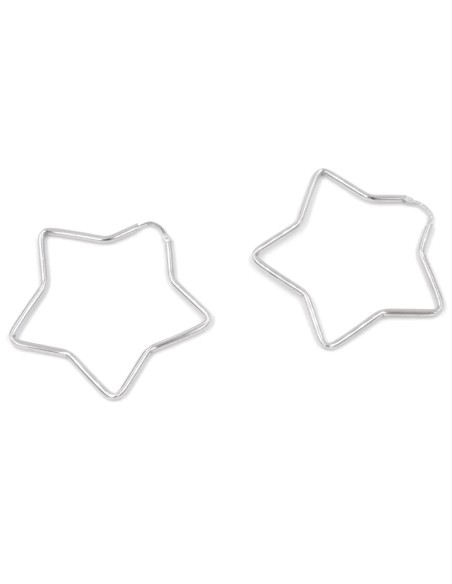 Orecchini Cerchio a Forma di Stella in Argento 925