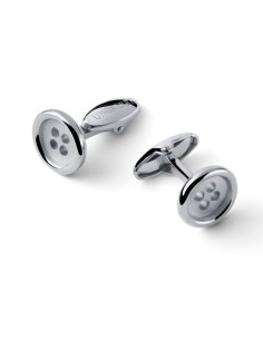 925 Sterling Silver Button Cufflinks Unoaerre