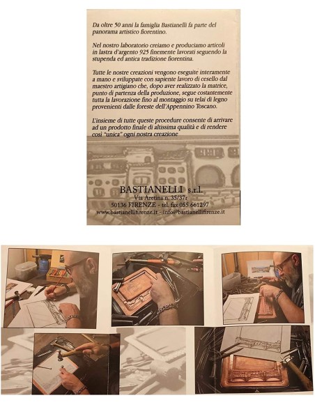 Portafoto in Argento Massiccio 925 Martellato a Mano