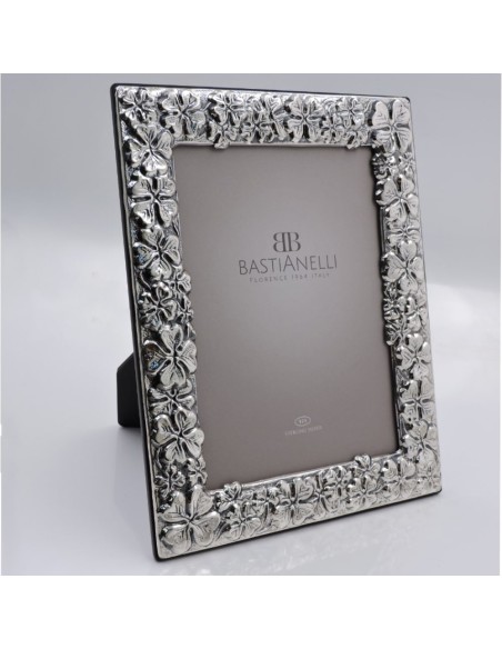 Four Leaf Clovers Sterling Silver Picture Frame 5x7