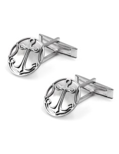 925 Sterling Silver Anchor Cufflinks 