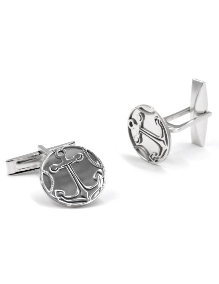 925 Sterling Silver Anchor Cufflinks 