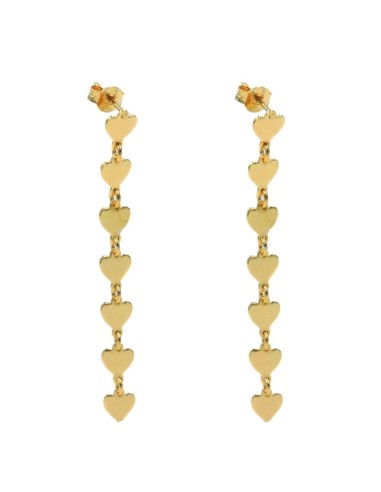 925 Sterling Silver Seven Hearts Pendant Earrings 