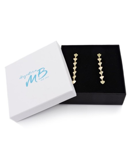 925 Sterling Silver Seven Hearts Pendant Earrings 