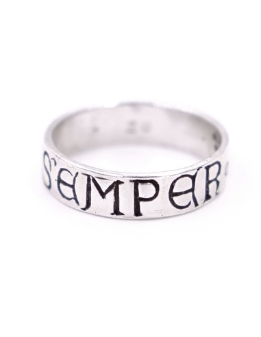Sterling Silver Semper Fidelis Ring 