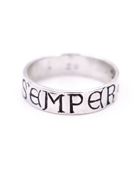 Anello Semper Fidelis in Argento 925