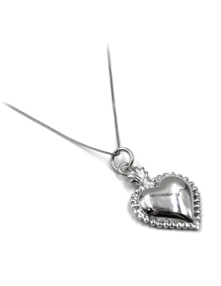 Customizable 925 Sterling Silver Holy Heart Necklace 