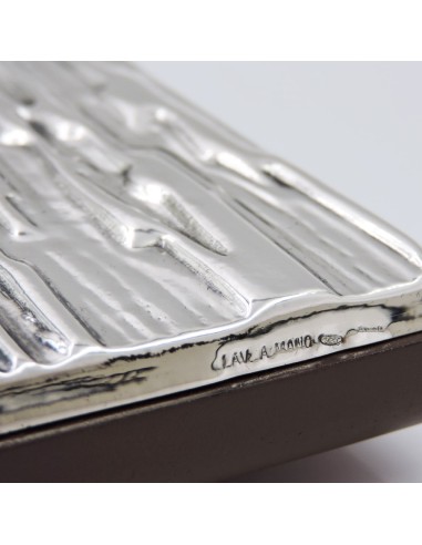925 Sterling Silver Picture Frame Tree Bark 4x6